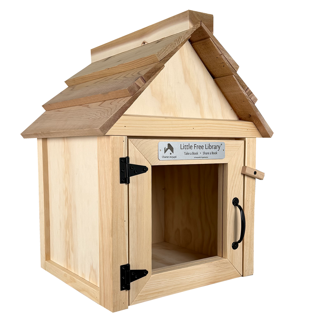 Cedar Roof Unfinished Little Free Library