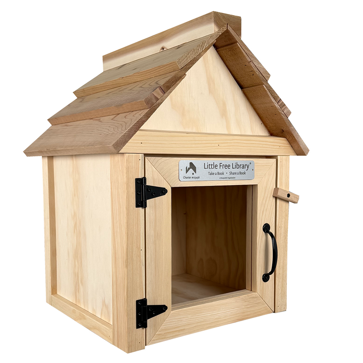 Cedar Roof Unfinished Little Free Library