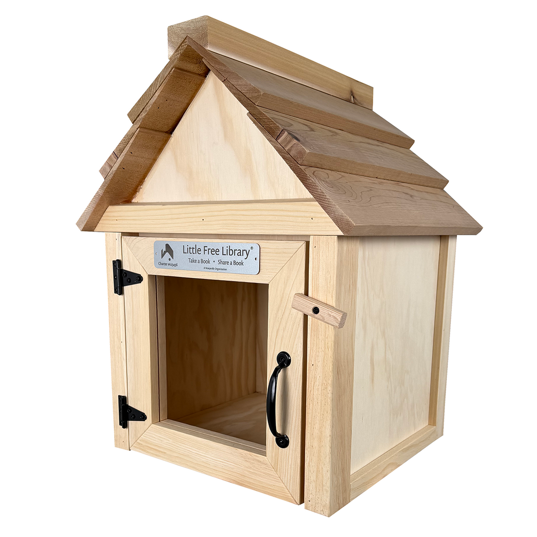 Cedar Roof Unfinished Little Free Library