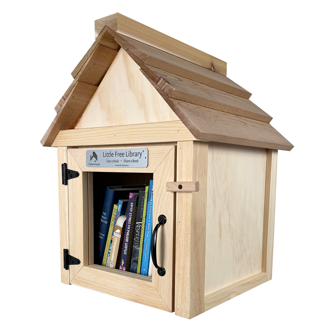 Cedar Roof Unfinished Little Free Library