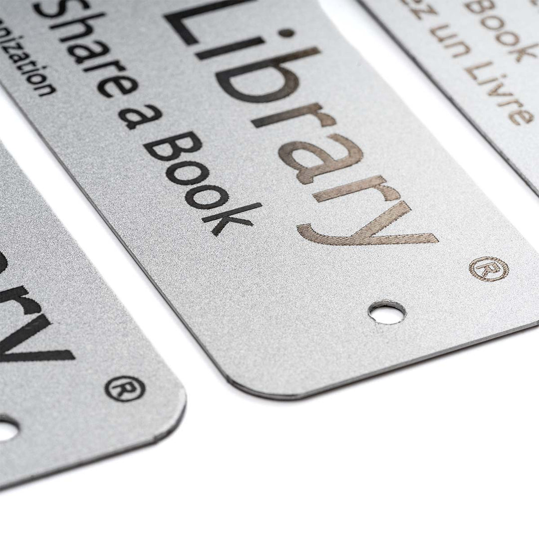 Library Charter Signs on a white background