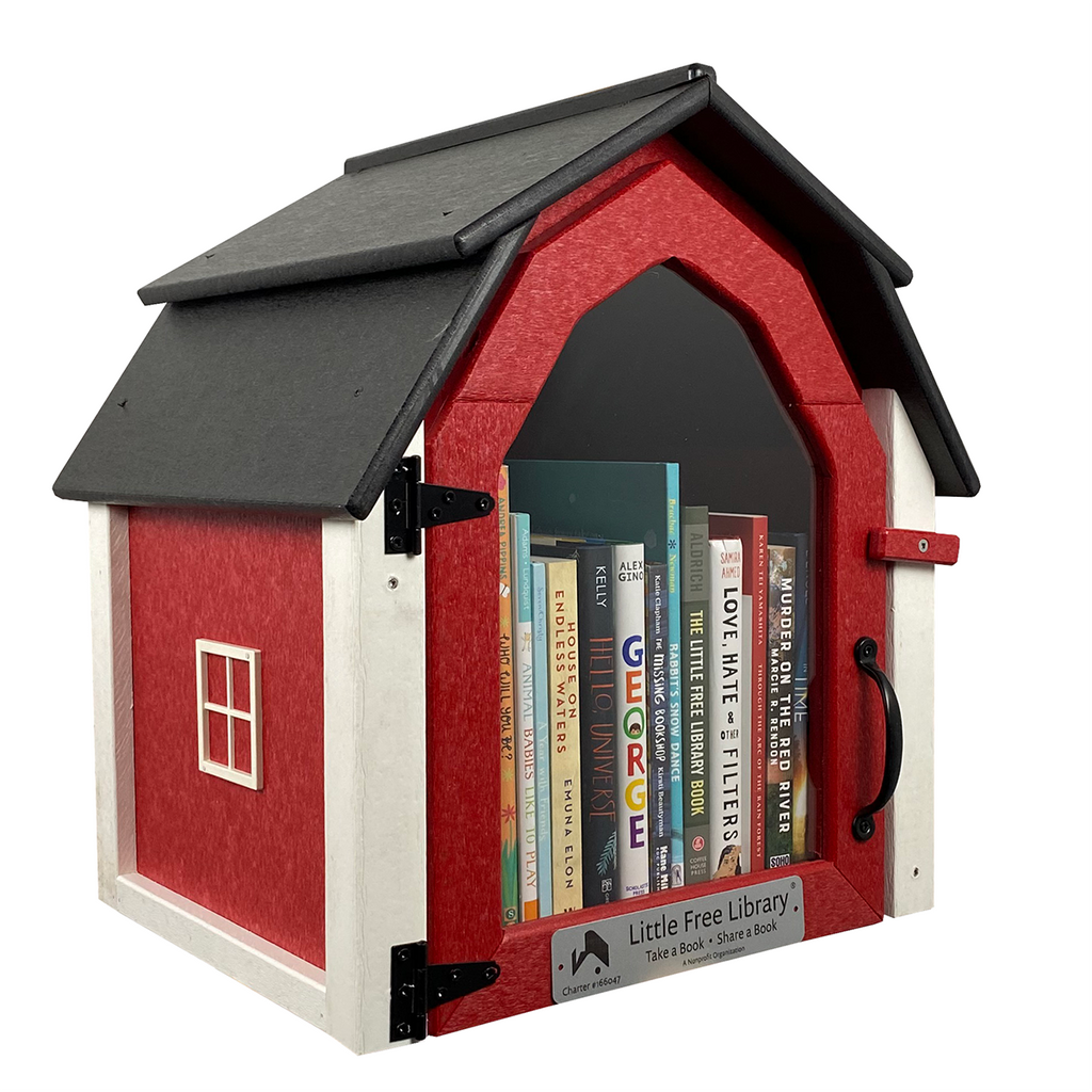 Composite Barn Red Little Free Library