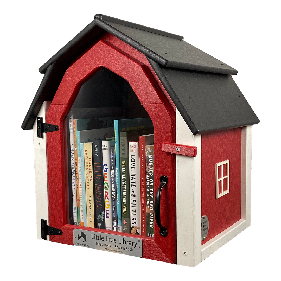 Composite Barn Red Little Free Library