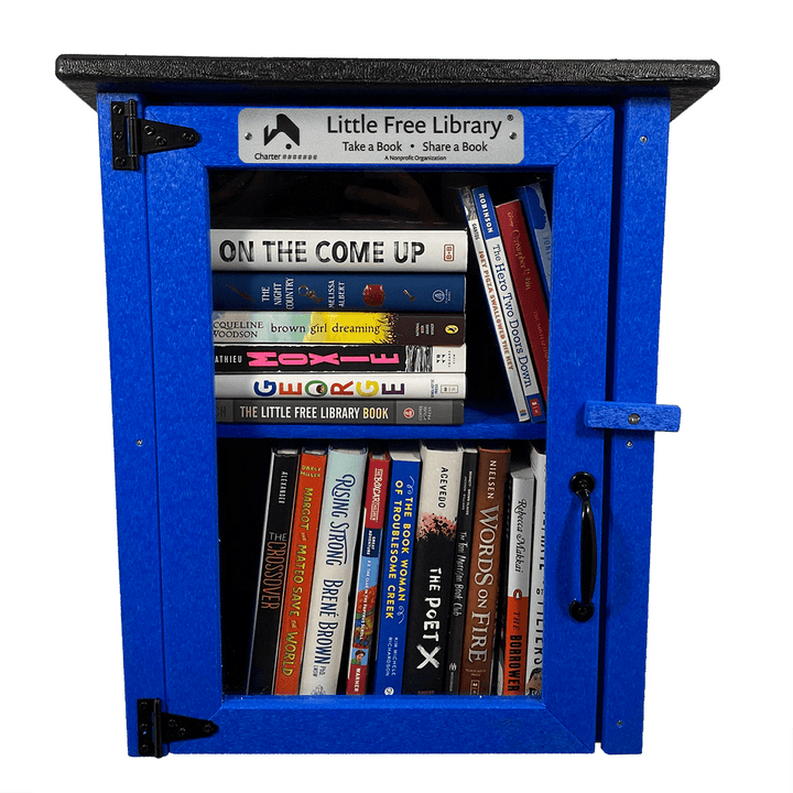 Composite Two Story Blue Kit Little Free Library Facade