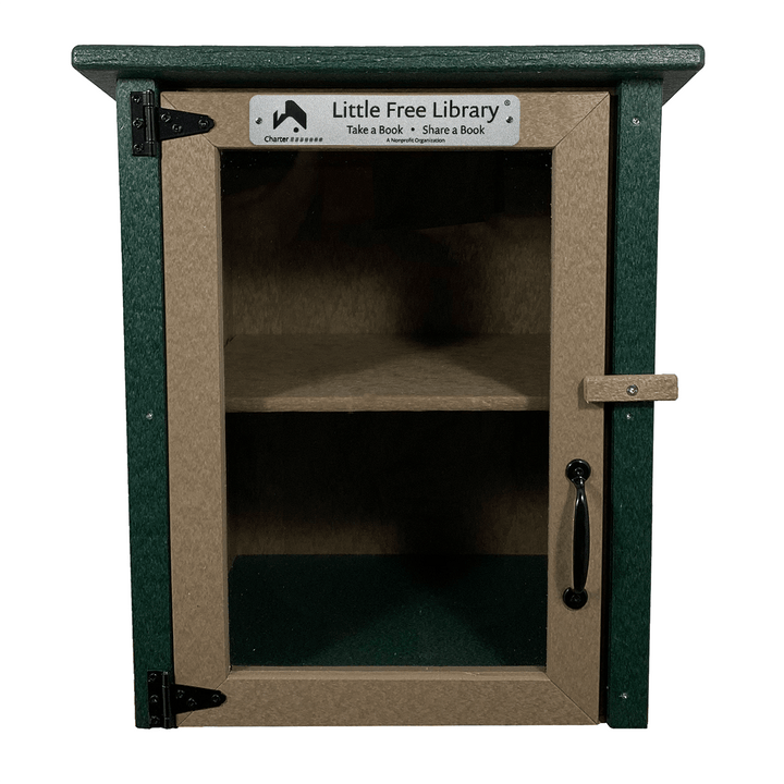 Facade View of Empty Composite Two Story Forest Little Free Library