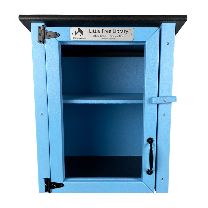 Composite Two Story Light Blue Little Free Library