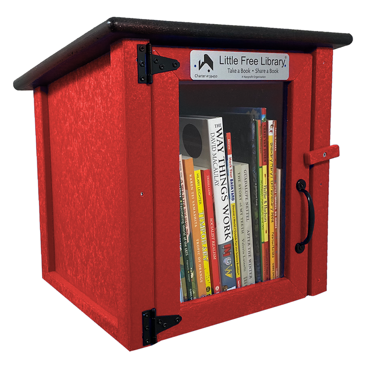 Composite One Story Red Little Free Library