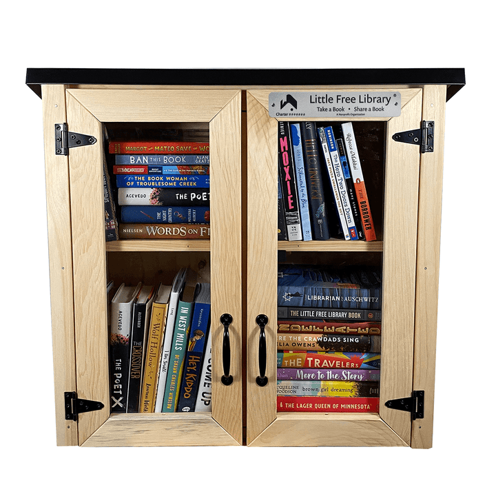 Double Door Shed Unfinished Little Free Library Front View
