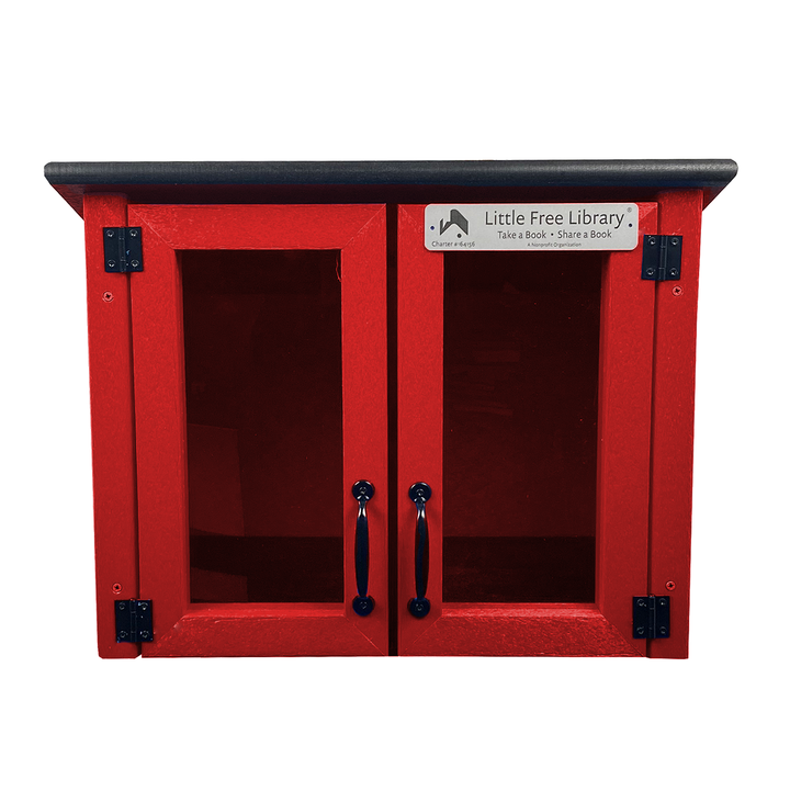 Composite Double Door Cottage Red Little Free Library