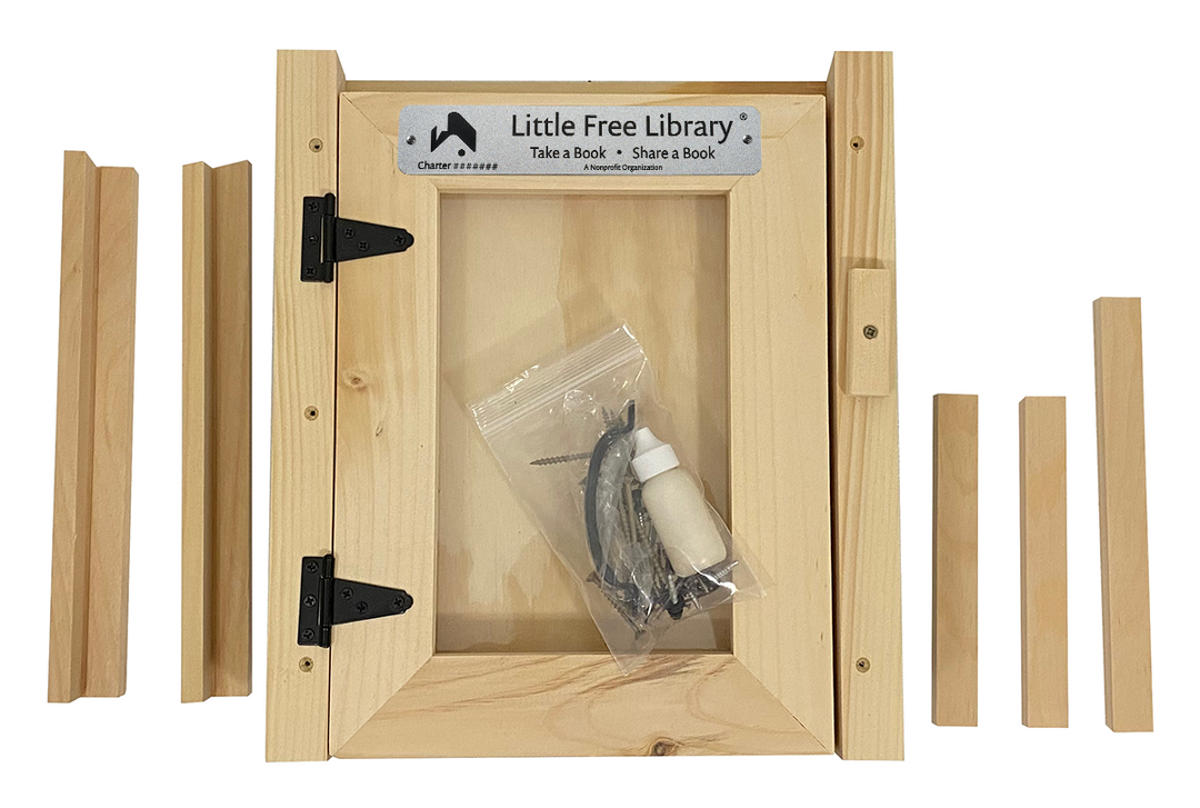 Mini Shed Kit Little Free Library wood parts and hardware