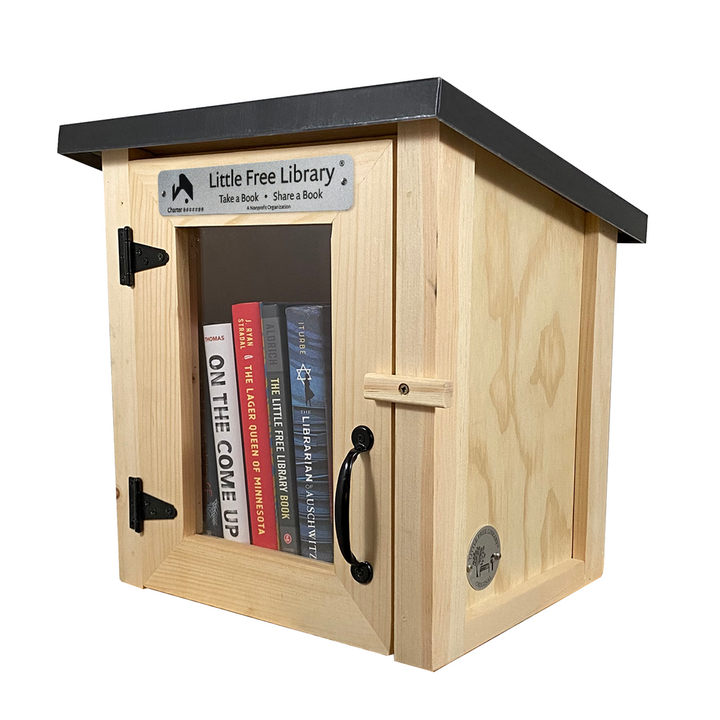 Mini Shed Kit Little Free Library, Front and Side View