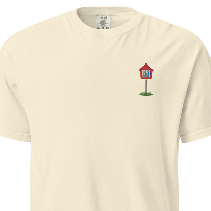 Embroidered Orange Library Heavyweight Tee
