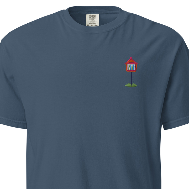 Embroidered Orange Library Heavyweight Tee