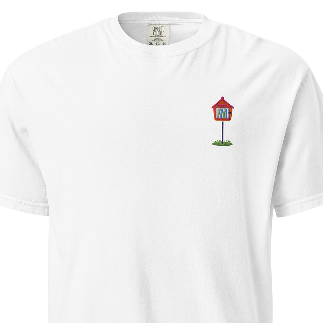 Embroidered Orange Library Heavyweight Tee