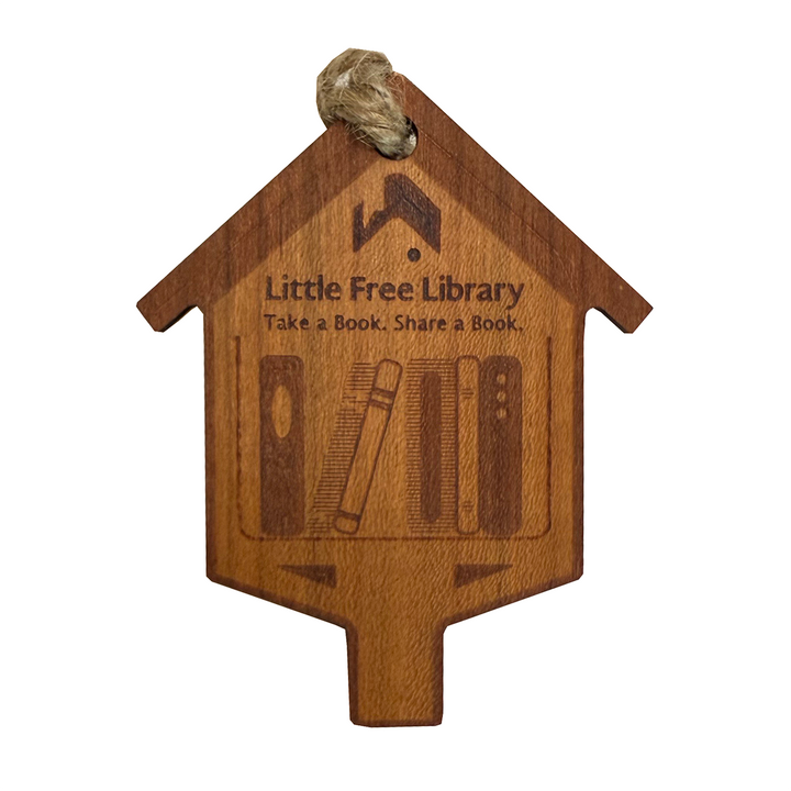 Little Free Library Wooden Ornament