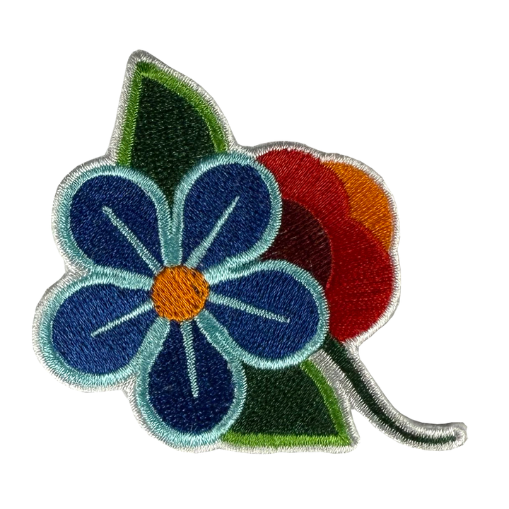 Floral-Embroidered Patch