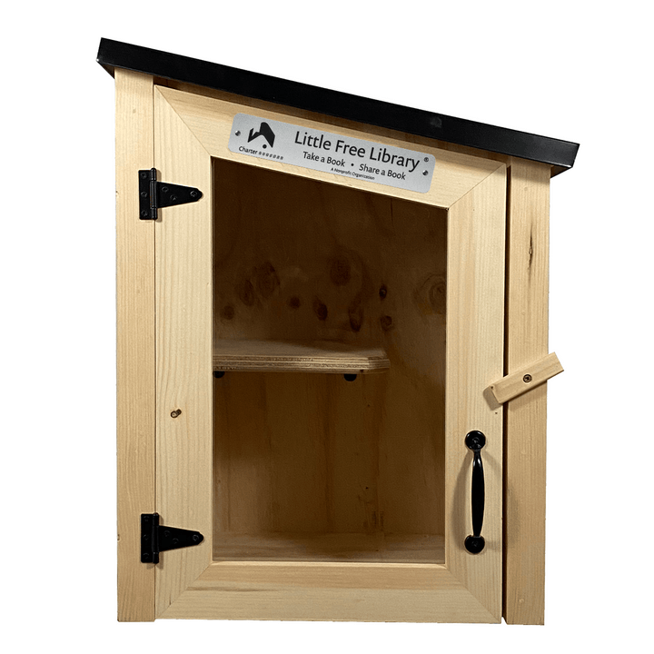 Two Story Modern Unfinished Little Free Library, Empty