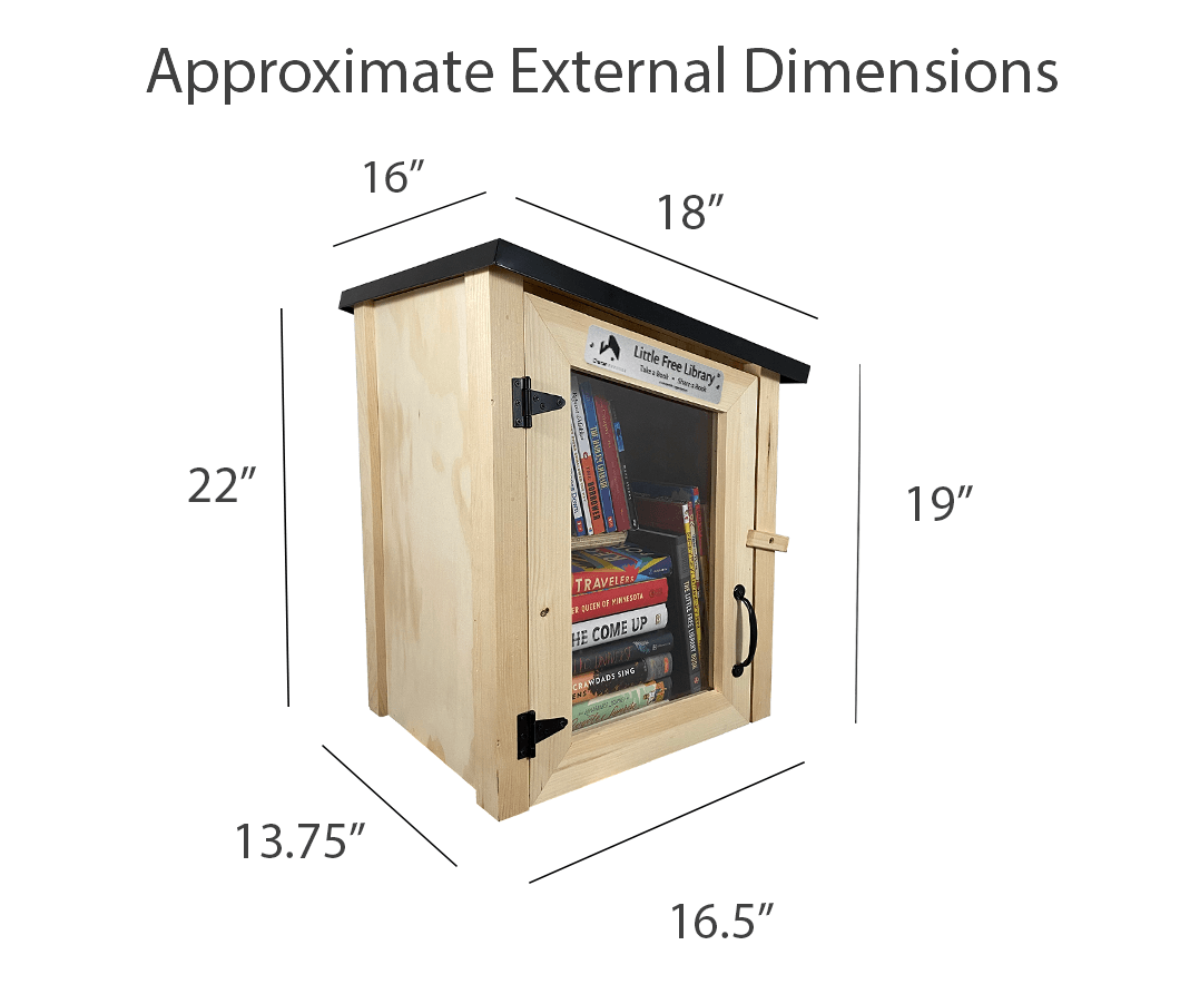 Modern Unfinished Little Free Library Dimensions