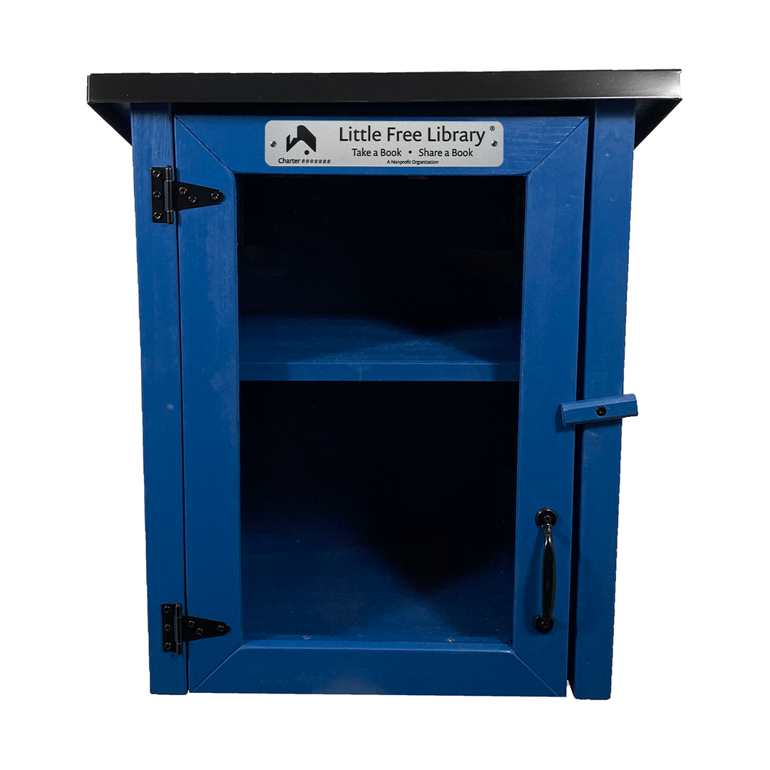 Two Story Shed Blue Kit Little Free Library, Empty