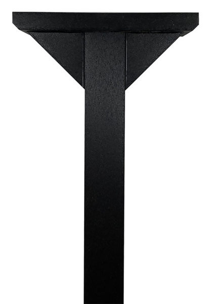 Composite Library Post and Topper Black