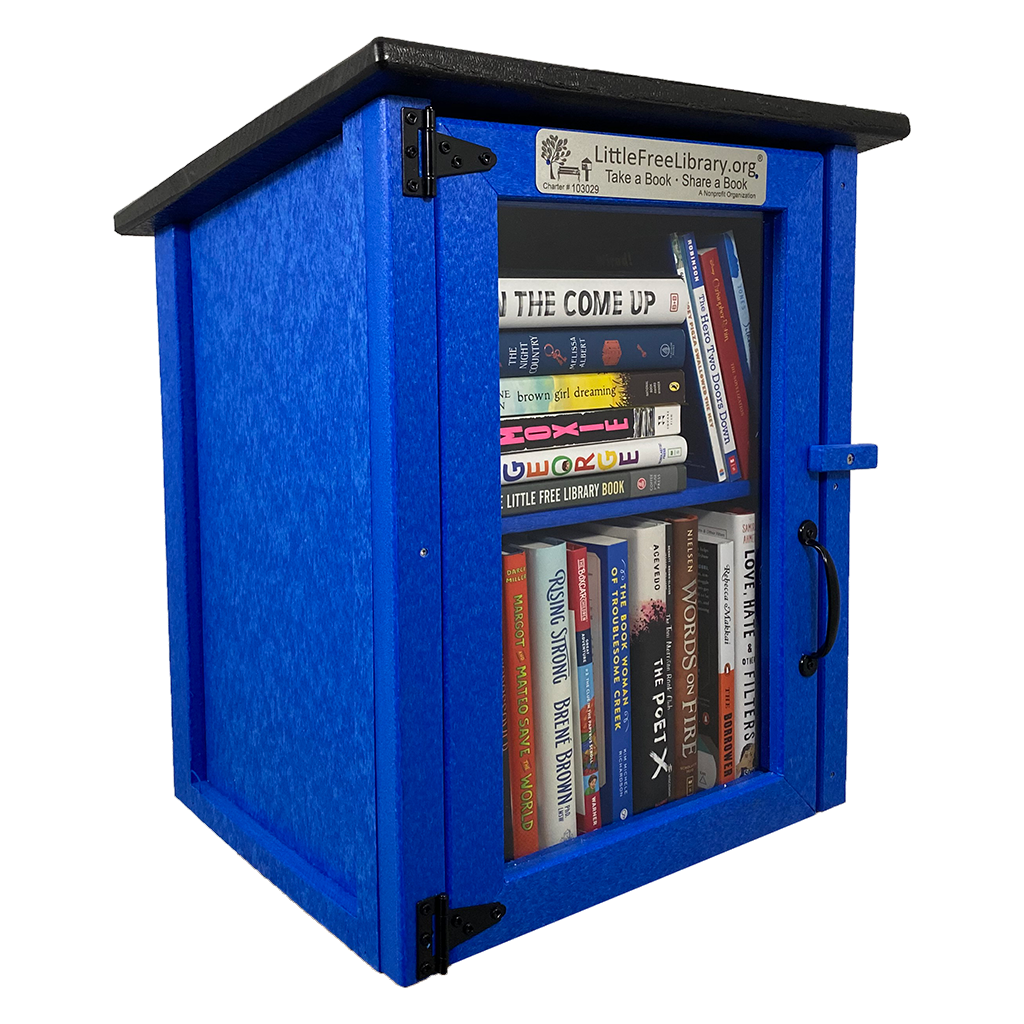 Composite Two Story Blue Kit Little Free Library