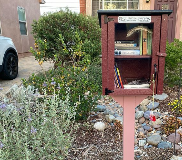 Library Post with Topper