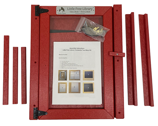 Composite Two Story Red Kit Little Free Library
