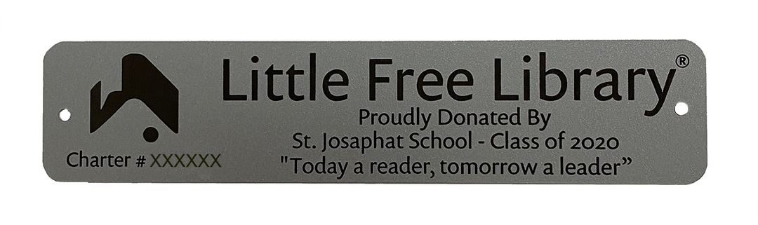 Little Free Library Custom Charter Sign