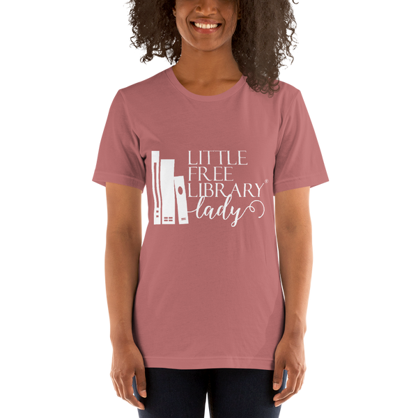 Little Free Library Lady Mauve Shirt